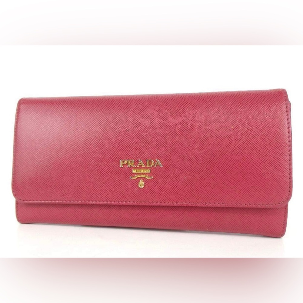 PRADA pink long wallet